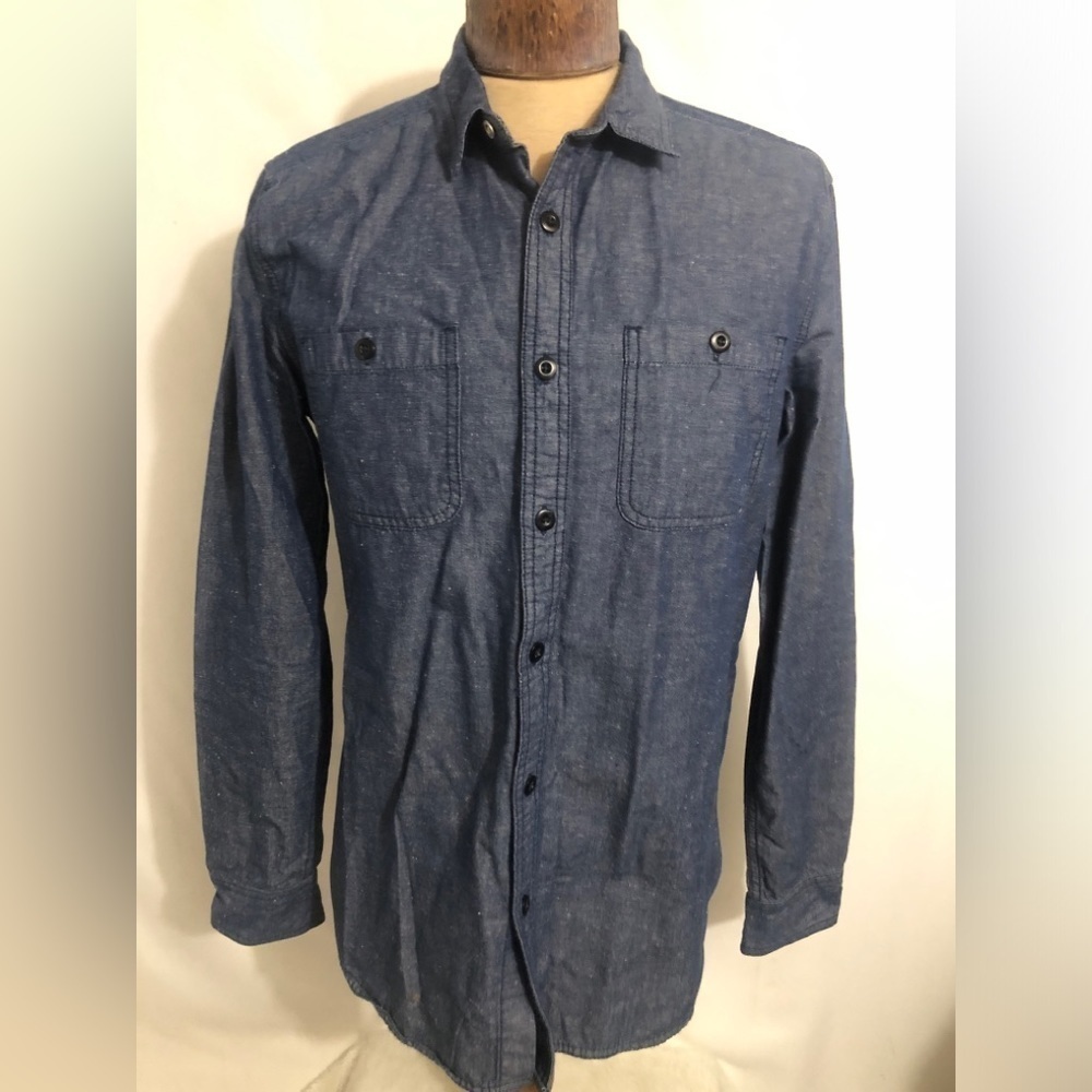Mens Denim Shirt. Size Small. All-Son.